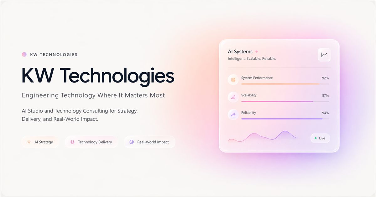 KW Technologies — Engineering Technology Where It Matters Most